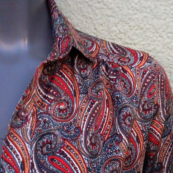 PINS AND NEEDLES (USA) LADIES VINTAGE PAISLEY BLOUSE/BUTTON DOWN LUXURY TOP - Picture 1 of 17